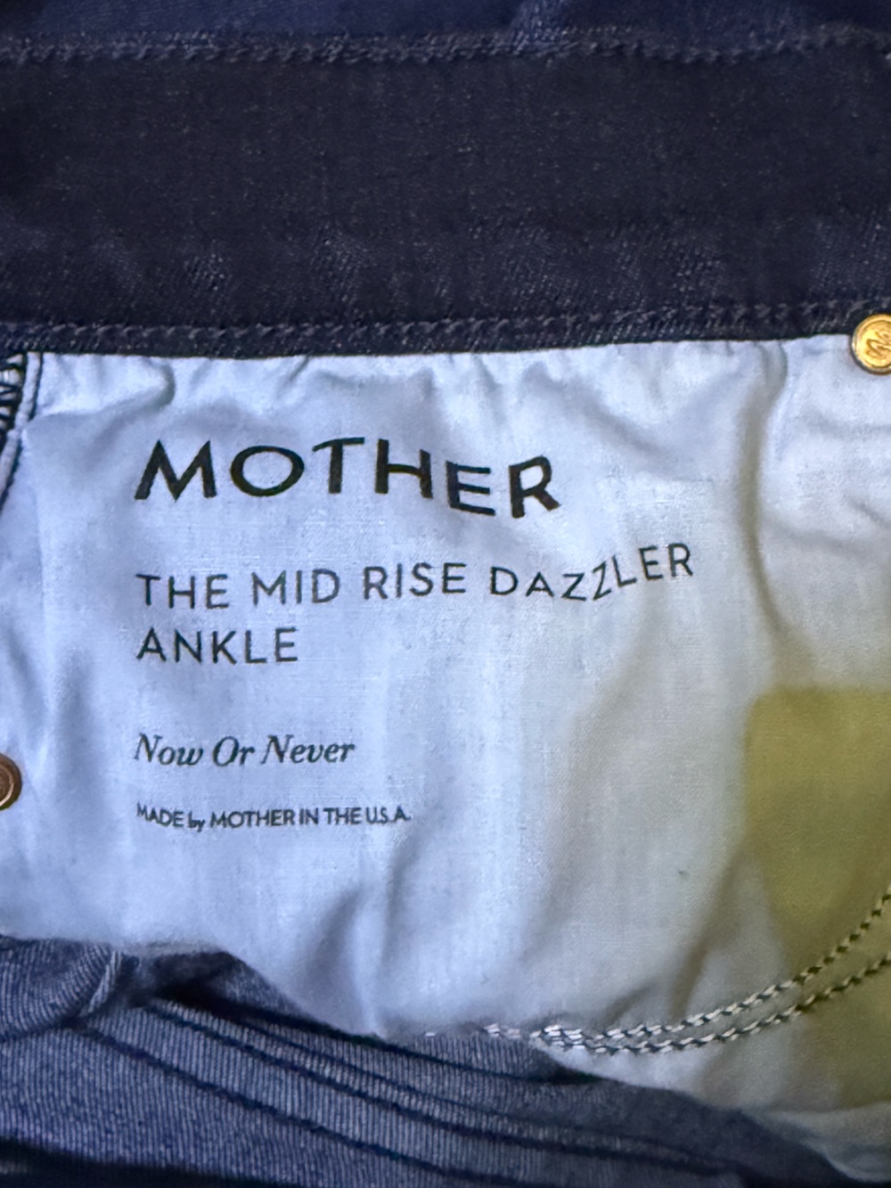 MOTHER midrise Dazzler Ankle Jeans Now or Never Size 32 - Picture 6 of 11